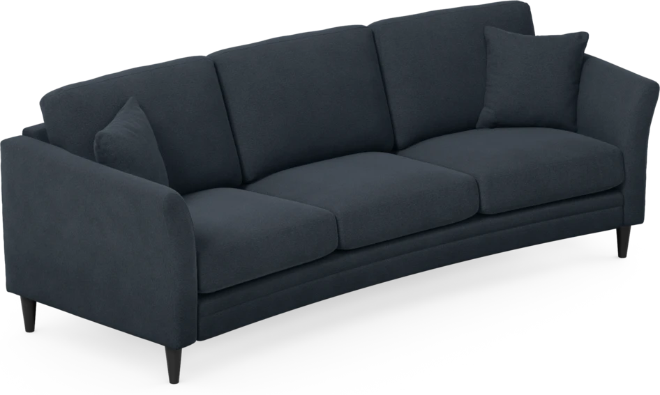 Eden - 3-sits soffa svängd - Blå
