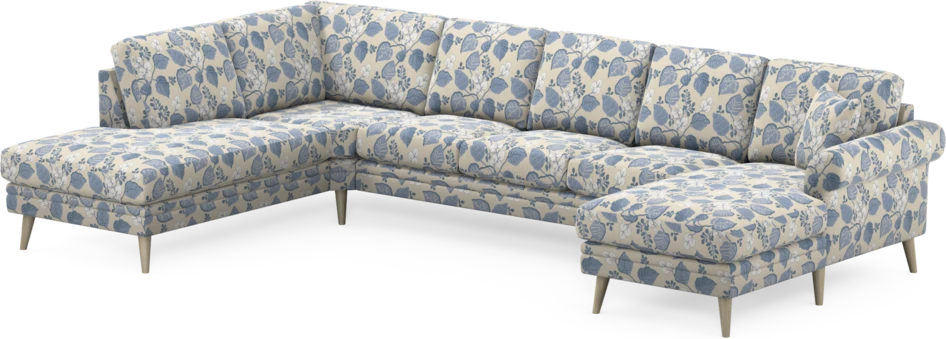 Eden - 3-sits soffa med divan vänster och schäslong höger - Flerfärgad