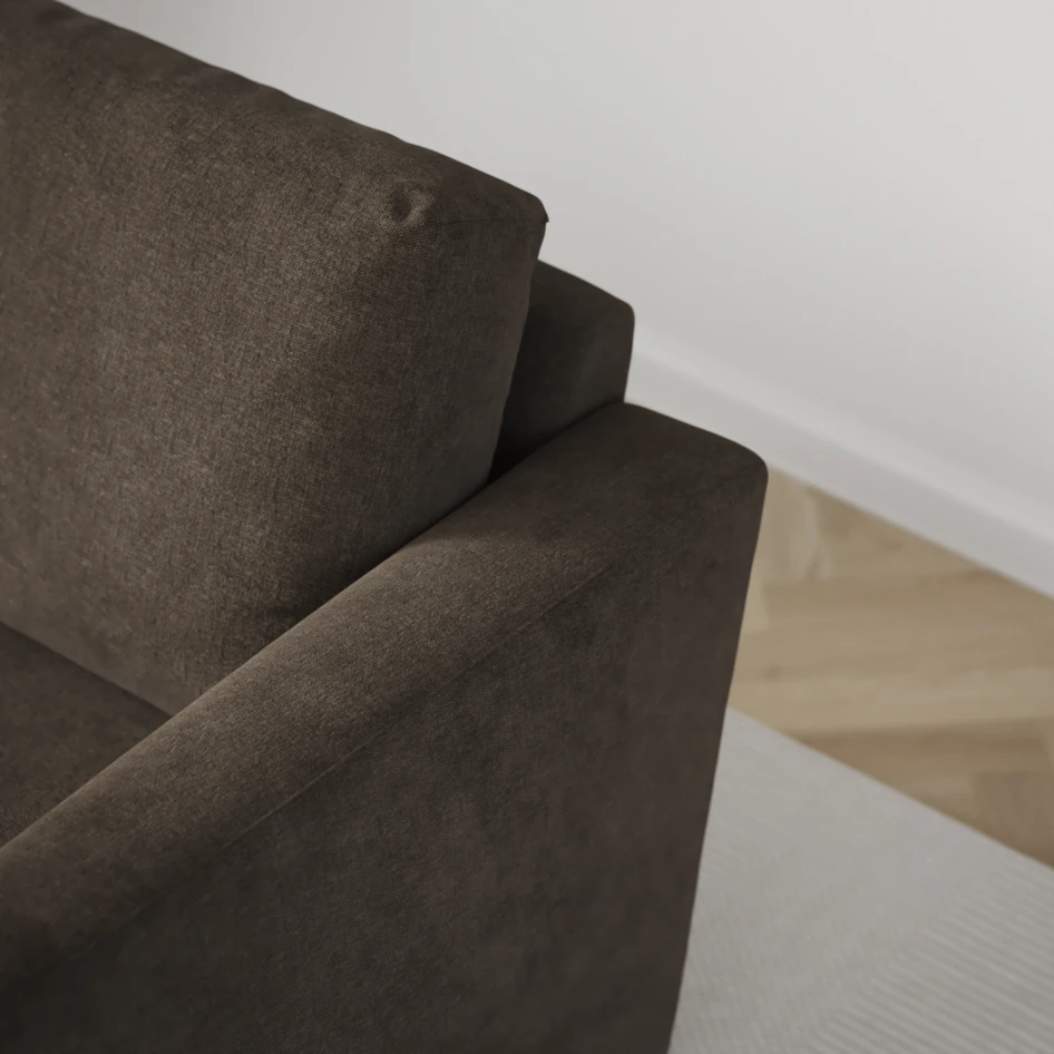 Friday - 2,5-sits soffa med divan höger - Brun