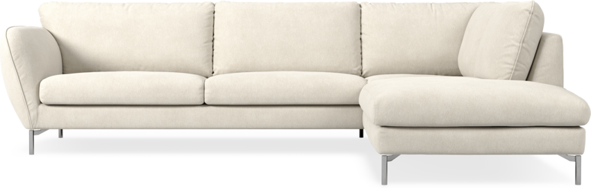 Madison Lux - 3-sits soffa med divan höger - Vit