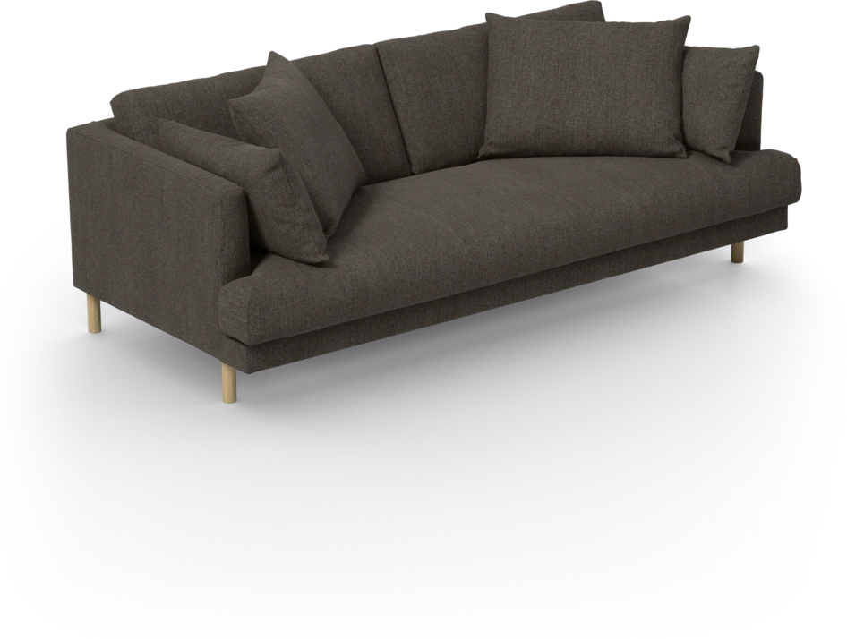 Harper - 3-sits soffa, hel dyna - Brun