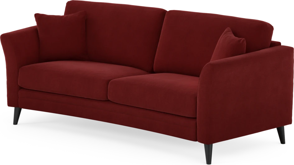 Eden - 2,5-sits soffa svängd - Röd
