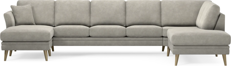 Eden - 3-sits soffa med schäslong vänster och divan höger - Grå