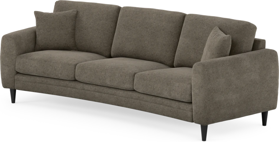 Eden - 3-sits soffa svängd - Brun