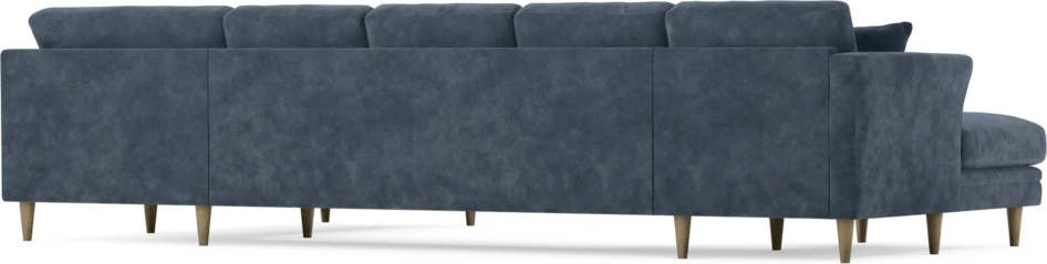 Eden - 3-sits soffa med schäslong vänster och divan höger - Blå