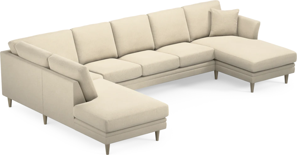 Eden - 3-sits soffa med divan vänster och schäslong höger - Beige