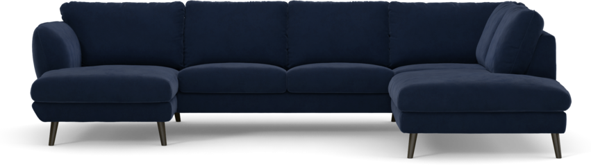 Madison Lux - 2-sits soffa med schäslong vänster och divan höger - Blå