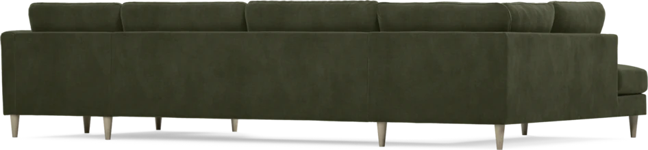 Bridge - 3-sits soffa med divan vänster och schäslong höger - Grön