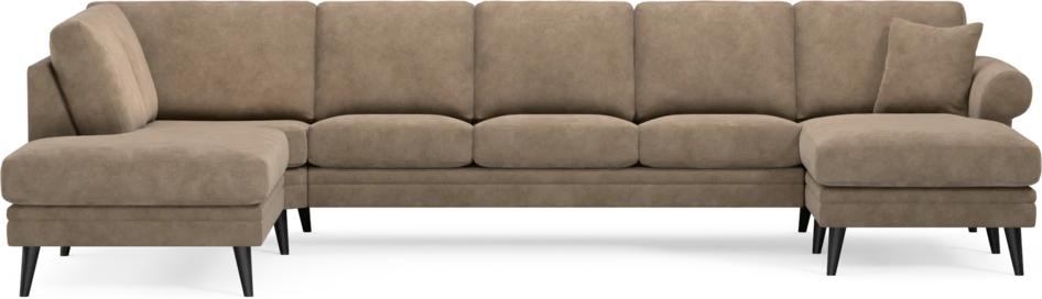 Eden - 3-sits soffa med divan vänster och schäslong höger - Beige