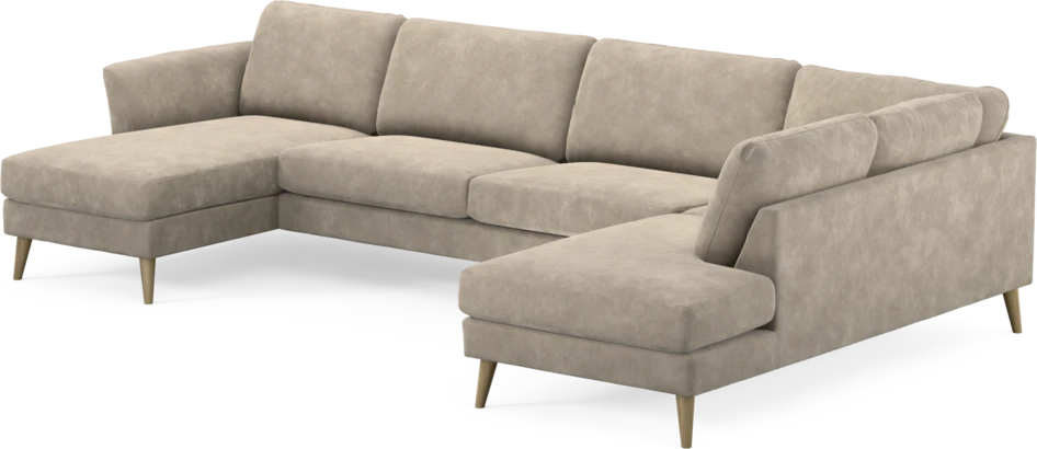 Bridge - 3-sits soffa med schäslong vänster och divan höger - Beige