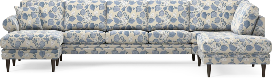 Eden - 3-sits soffa med schäslong vänster och divan höger - Flerfärgad