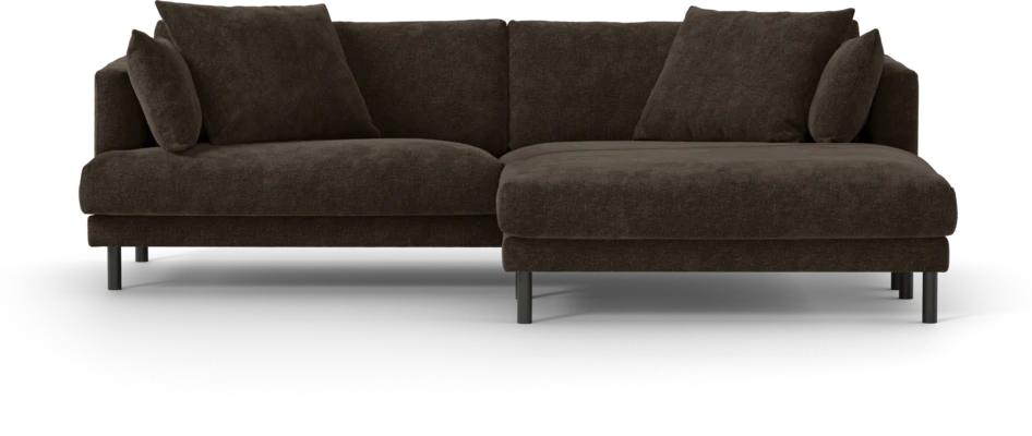 Harper - 4-sits med schäslong XL höger - Brun
