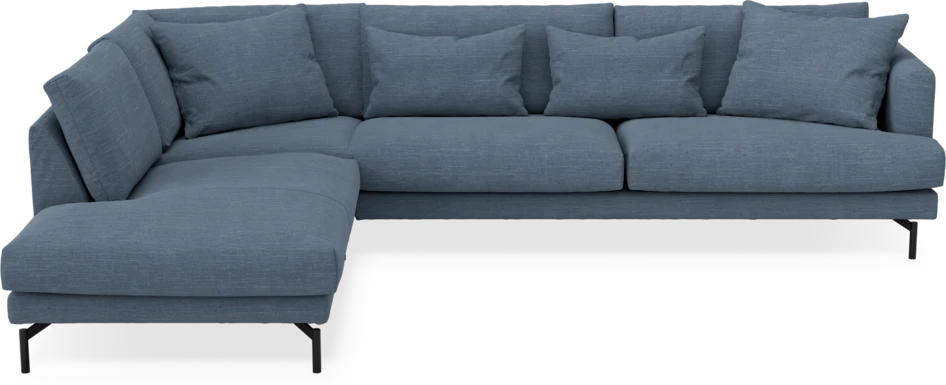 Harper - 3-sits soffa med divan vänster - Blå