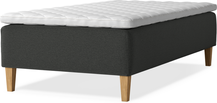 Delux Dream - Ramsäng, enkelsäng med bäddmadrass - Grå