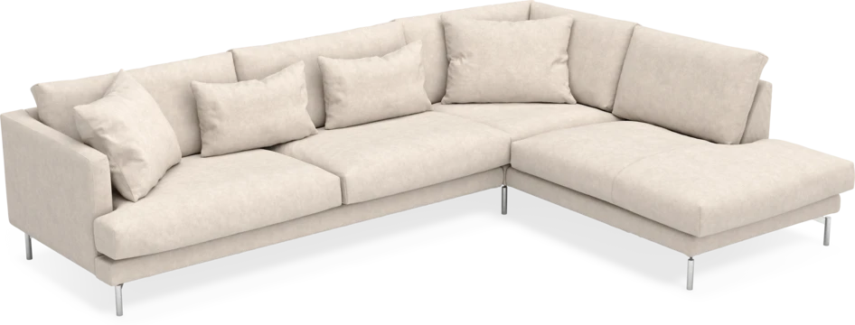Harper - 3-sits soffa med divan höger - Vit