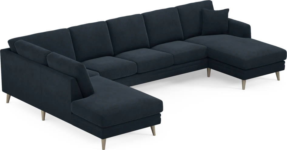 Eden - 3-sits soffa med divan vänster och schäslong höger - Blå