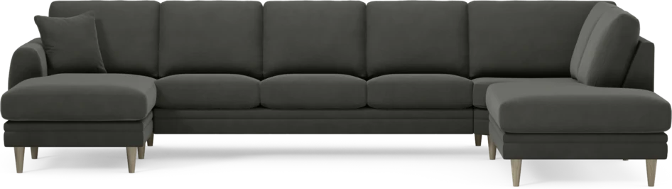 Eden - 3-sits soffa med schäslong vänster och divan höger - Grå