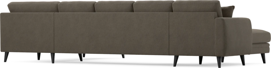 Eden - 3-sits soffa med schäslong vänster och divan höger - Brun