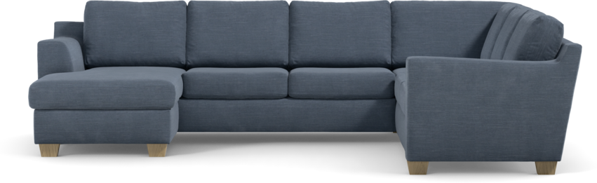 Friday - Hörnsoffa, 3+2-sits med schäslong vänster - Blå