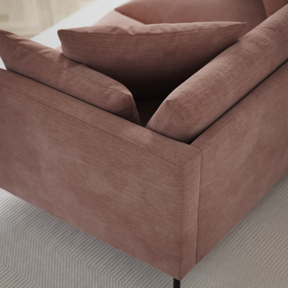 Harper - 3-sits soffa - Rosa