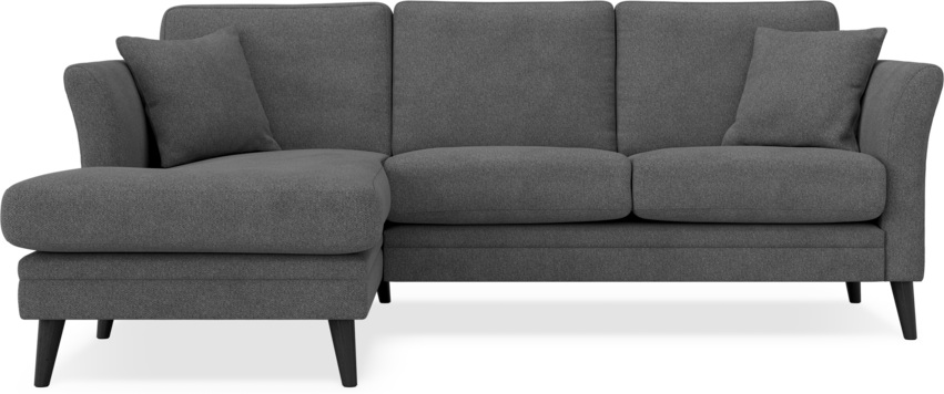 Eden - 2-sits soffa med schäslong - Svart