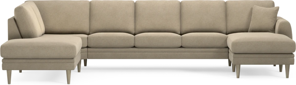 Eden - 3-sits soffa med divan vänster och schäslong höger - Beige