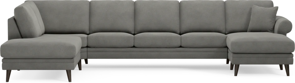 Eden - 3-sits soffa med divan vänster och schäslong höger - Grå