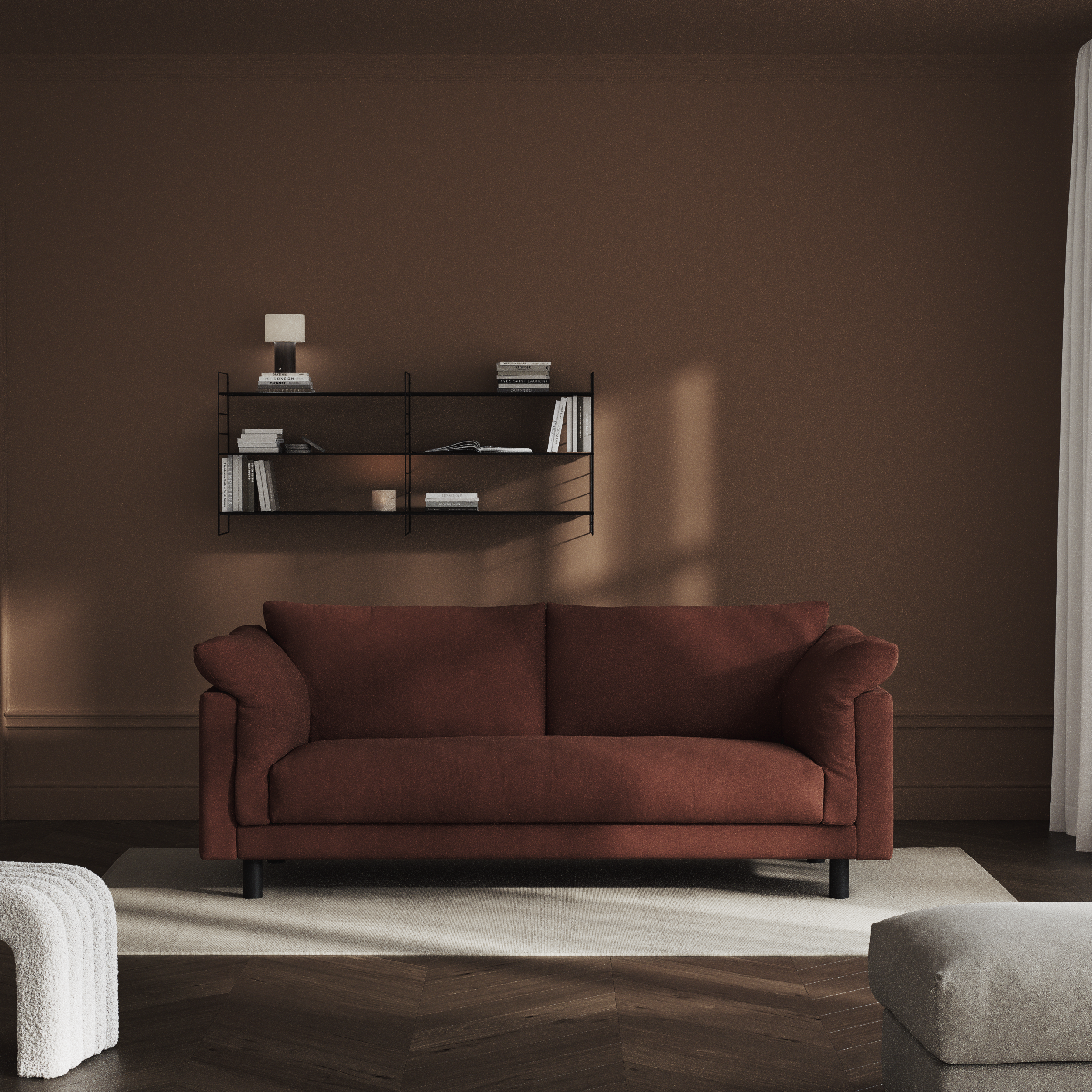 Cherrie - 2,5-sits soffa, hel dyna, fast klädsel - inspiration