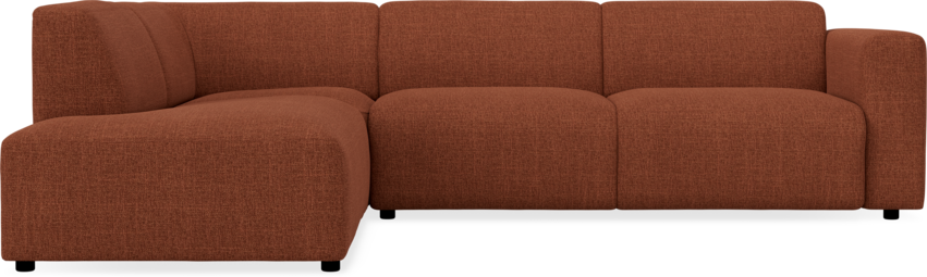Ruby - 2-sits soffa med divan vänster - Röd