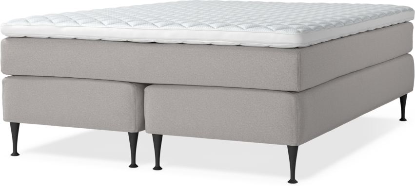 Delux Sense - Kontinentalsäng, dubbelsäng med bäddmadrass - Grå