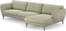 Madison Lux - 3-sits soffa med schäslong höger - Grön
