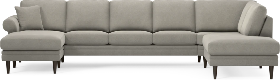 Eden - 3-sits soffa med schäslong vänster och divan höger - Grå