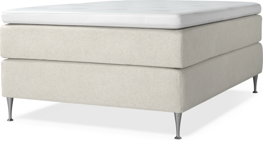 Delux Exclusive - Kontinentalsäng, enkelsäng 140 cm med bäddmadrass - Beige