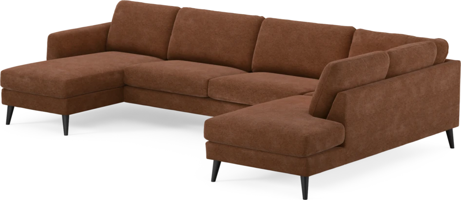 Bridge - 3-sits soffa med schäslong vänster och divan höger - Orange