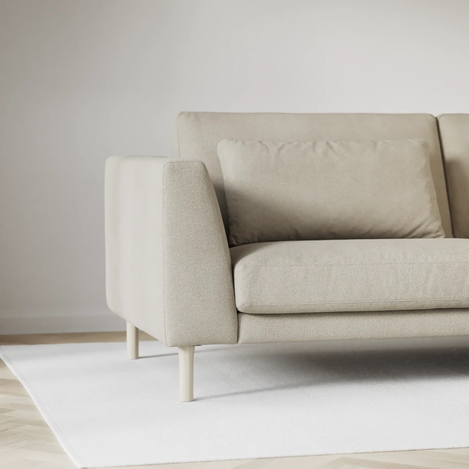 Willow - 3-sits soffa med divan höger, fast klädsel - Beige