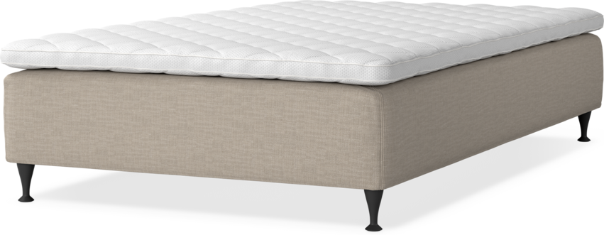 Delux Sense - Ramsäng, enkelsäng med bäddmadrass - Beige