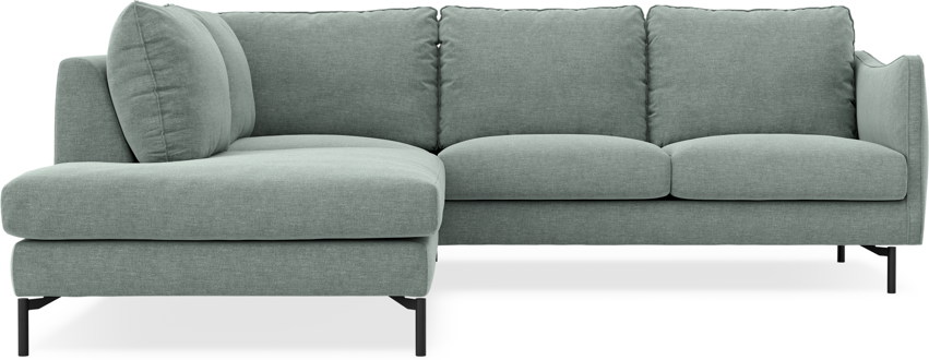 Madison - 2-sits soffa med divan vänster - Turkos