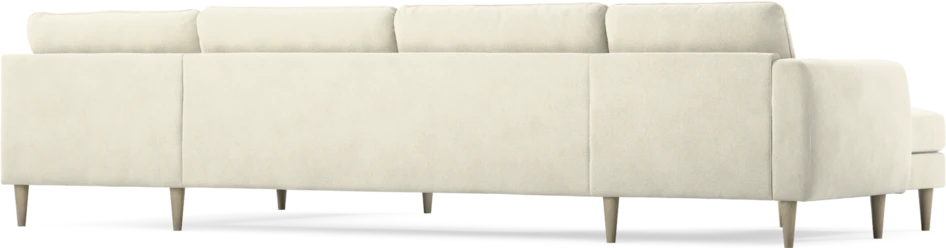 Bridge - 3-sits soffa med schäslong vänster och divan höger - Vit