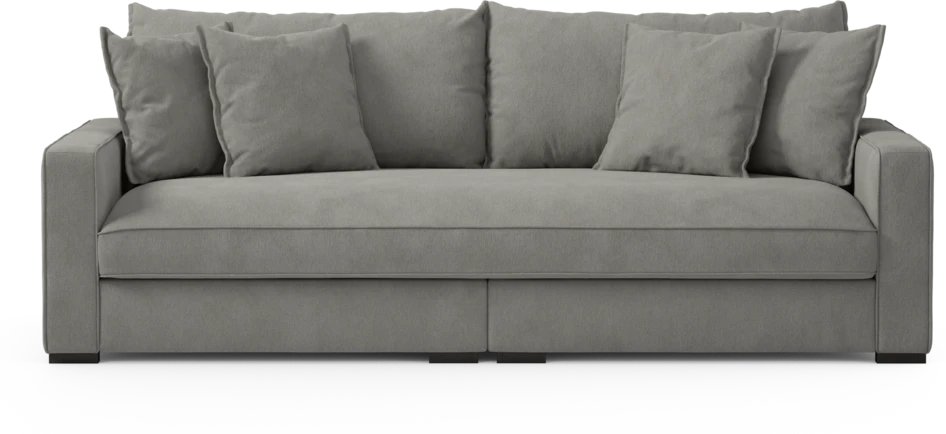 Rossi - 3-sits soffa, hel dyna - Grå