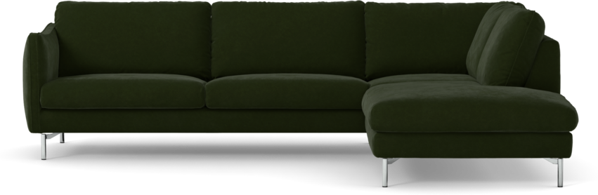 Madison Lux - 3-sits soffa med divan höger - Grön