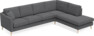 Eden - 3-sits soffa med divan - Grå