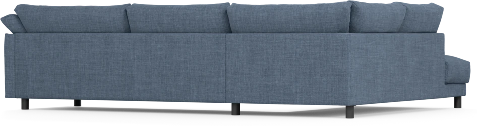 Cherrie - 3-sits soffa med divan vänster, fast klädsel - Blå