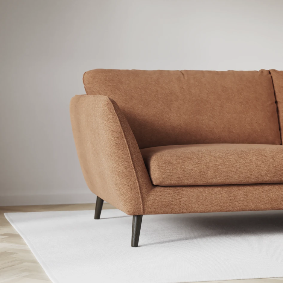 Madison Lux - Hörnsoffa med schäslong höger - Orange