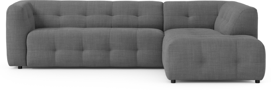 Bella - 3-sits soffa med divan höger - Grå