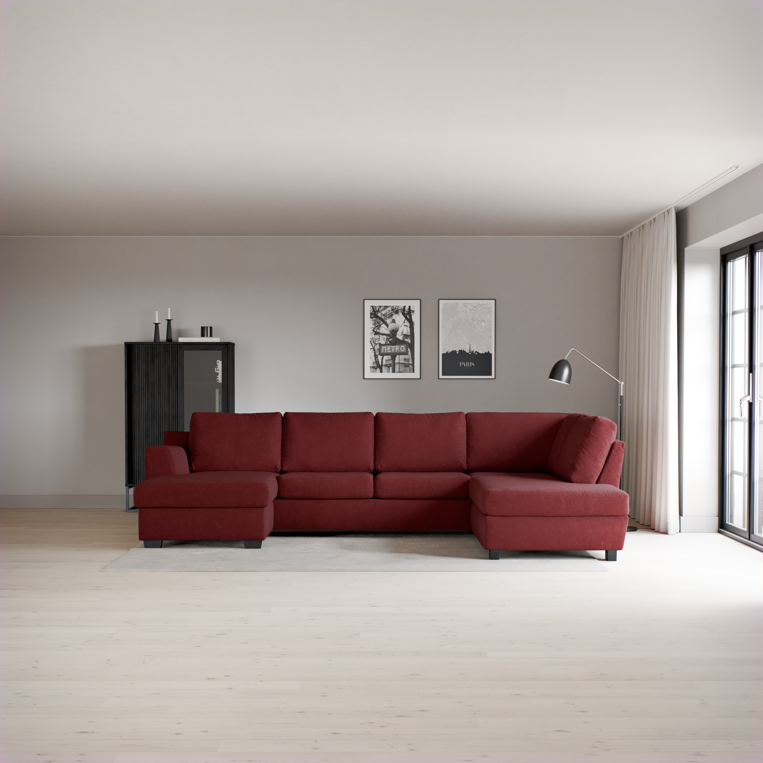 Friday - 3-sits soffa med schäslong vänster och divan höger - inspiration