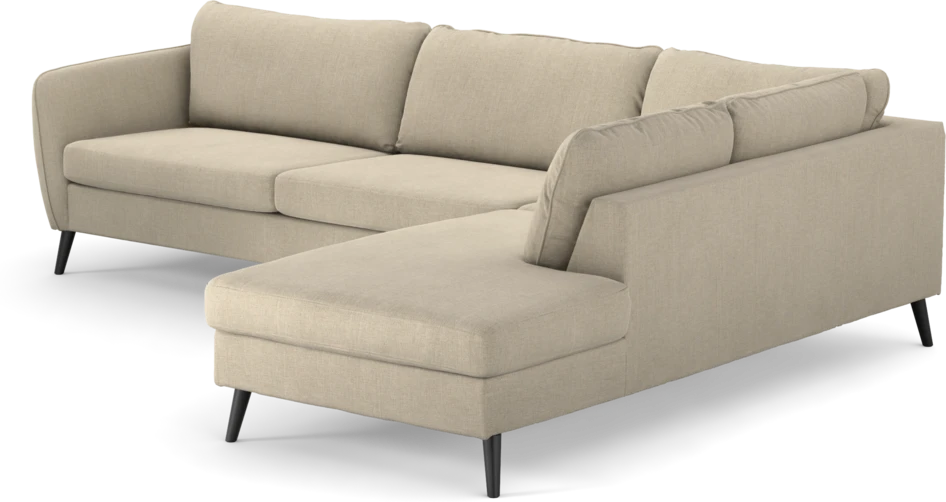 County - 2,5-sits soffa med divan höger - Beige