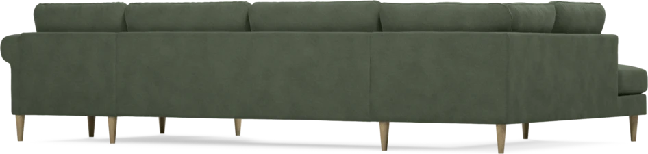 Bridge - 3-sits soffa med divan vänster och schäslong höger - Grön
