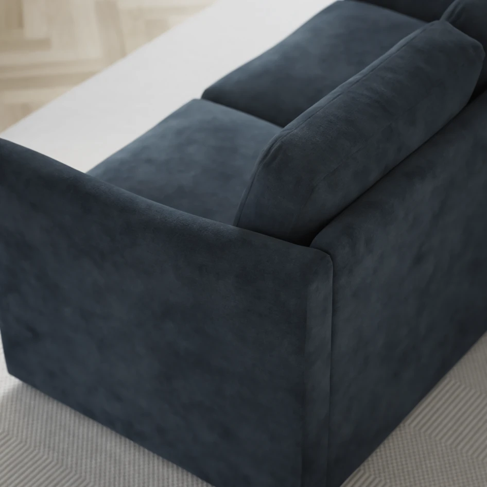 Öland - Bäddsoffa 3-sits, längsbäddad - Blå
