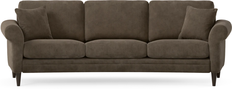 Eden - 3-sits soffa svängd - Brun