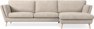 Madison Lux - 3-sits soffa med schäslong höger - Vit
